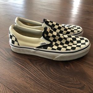 Women’s checkered slip on vans